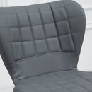 Grey Adjustable Swivel Bar Stools Set of 2 with Backrest & Footrest