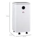 10L Dehumidifier: Digital Display, Intelligent Mode, 24H Timer, White
