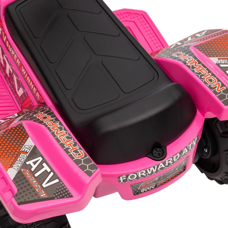 6V Pink Kids Electric Ride-On Quad Bike with Music | Ages 18-36 Months