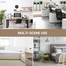 White Metal Frame Computer Desk 120x60x76cm for Home Office