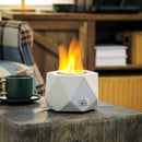 Grey Concrete Tabletop Fire Bowl - Indoor Alcohol Fueled Mini Fire Pit