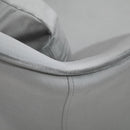 Grey Velvet Office Chair with Massage Lumbar Pillow