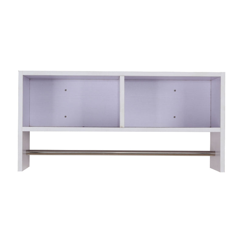 White Wall Mounted Coat Hanger with Storage Shelf