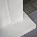 Modern Curved Electric Fireplace with LED Flames & Remote Control - Marble Stone Finish