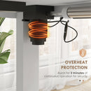 White Electric Standing Desk, Adjustable Height, 120x60cm