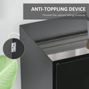 Black High Gloss Sideboard with Push-Open Design and 2 Drawers