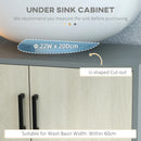 Natural Bathroom Under Sink Storage Cabinet, Double Doors, 60x30x60cm