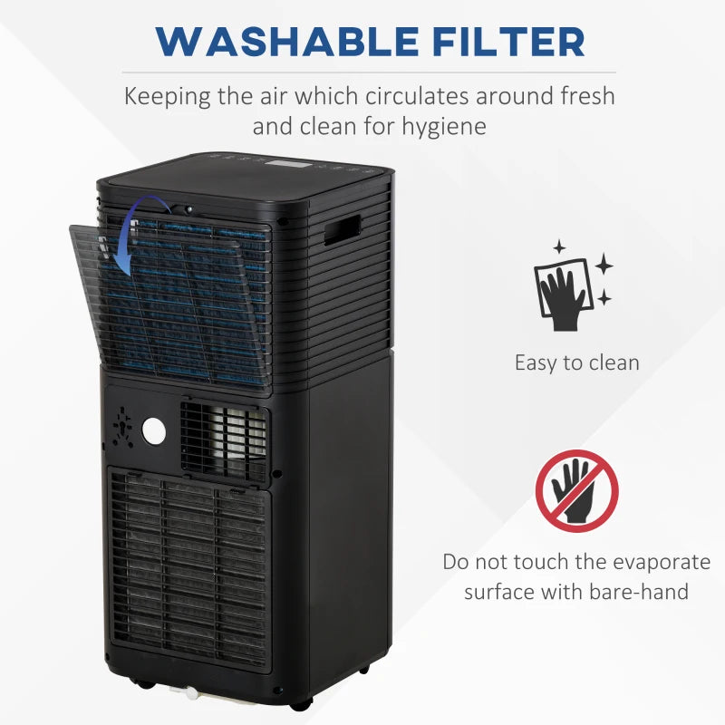 Portable 8000 BTU Air Conditioner Unit - Cooling, Dehumidifying, Ventilating - Black