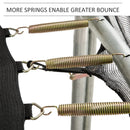 13ft Trampoline Safety Net Replacement - Black, Dual-Zip Enclosure Spare for 8-Pole Trampoline