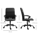 Black Mesh Office Chair with Swivel Wheels, Adjustable Height & Tilt