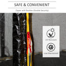 13ft Trampoline Safety Net Replacement - Black, Dual-Zip Enclosure Spare for 8-Pole Trampoline