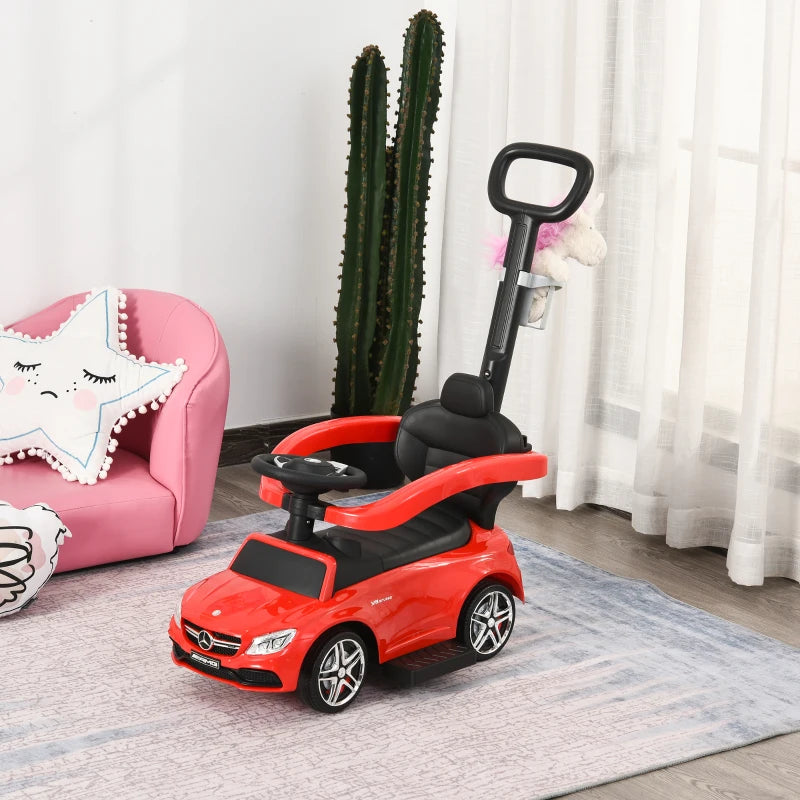 Red Mercedes-Benz Licensed Toddler Push Car Stroller