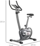 Adjustable Magnetic Indoor Exercise Bike - Black