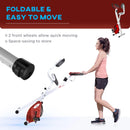 Foldable Indoor Exercise Bike - Blue 8-Level Magnetic Resistance LCD Monitor