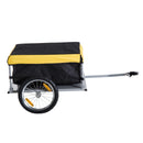 Yellow Bicycle Cargo Trailer with Folding Storage & Removable Cover