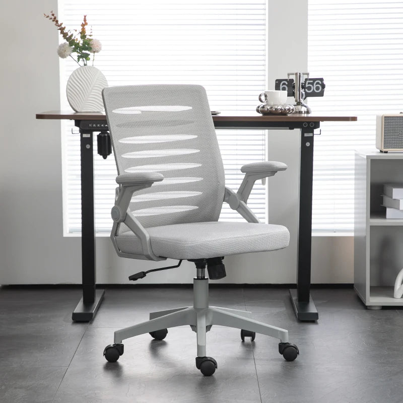 Grey Adjustable Height Mesh Back Work Chair - 44-53.5cm