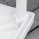 White Plastic Outdoor Side Table for Drinks and Snacks