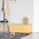 Burlywood Wooden Storage Box Bench with Lid