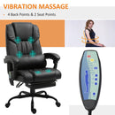 Black PU Leather Massage Office Chair with Footrest
