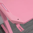 Carbon Fibre Gaming Desk, Pink, Gamer Workstation with Accessories