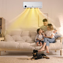 Wall-Mounted Electric Heater with Timer and Remote Control, 1000W/2000W, White