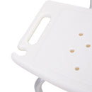 Adjustable White Bath Shower Stool for Elderly Safety