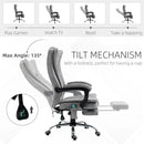 Grey Vibrating Massage Office Chair with Heat & High Back