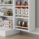 White Freestanding Kitchen Cupboard with Adjustable Shelves