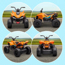 12V Orange Quad Bike for Kids, Music, Headlights, MP3, Suspension Wheels - Ages 3-8