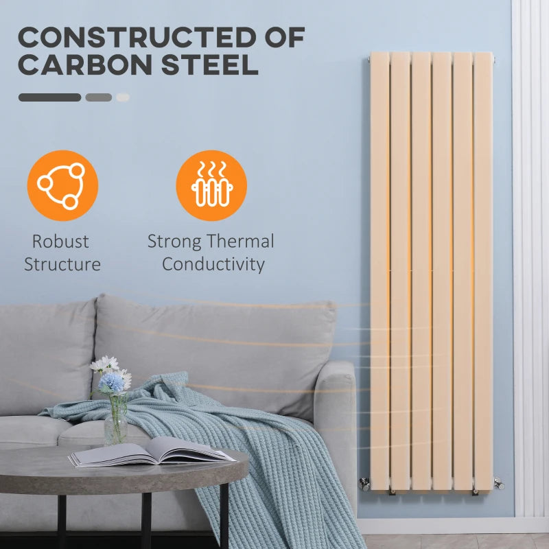 White Vertical Designer Radiator - 460 x 1600 mm Double Panel Heater