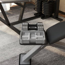 Adjustable 10kg x 2 Dumbbells Set with Storage Box - Black