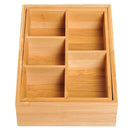 Bamboo Drawer Organiser Tray Divider, Adjustable 24.6-41cm, Natural Color
