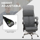 Grey Ergonomic Massage Office Chair with Heat and Footrest