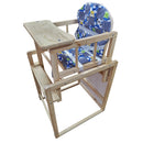 Blue Padded Baby Highchair - Compact Design (50Lx44Wx88H cm)