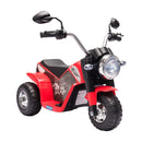 Red 3-Wheel Electric Kids Motorbike Toy with Horn & Headlights
