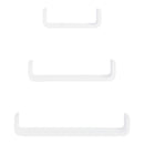 White Floating Wall Shelves Set of 3 - Invisible Mounting for Bedroom & Living Room