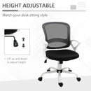 Black Mesh Office Chair with Lumbar Support & Adjustable Armrests