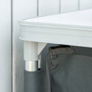 Aluminum 2-Shelf Camping Kitchen Station - Blue