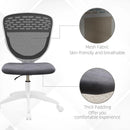 Grey Mesh Office Chair with Swivel Wheels