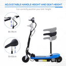 Blue Foldable Kids Electric Scooter with Brake Kickstand