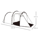 3-Person Blue Tunnel Camping Tent with Vestibule and Rainfly
