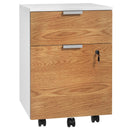 Wood Effect 2-Drawer Lockable Filing Cabinet - Espresso