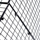 Black Extendable Freestanding Fire Screen Guard, Folding Fireplace Cover, 81.5-160cm