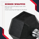 8kg Hex Dumbbell Set - Black Rubber Coated Weights for Home Gym