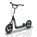 Black Teen Stunt Scooter with 12" EVA Tyres for Kids