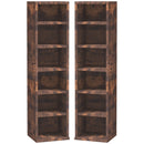 Set of Two Mid Brown Wood-Effect CD Storage Units