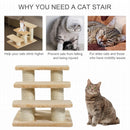 Beige 3-Tier Cat Scratch Stair Tree