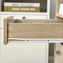 Oak 2-Drawer Printer Stand with Adjustable Shelves