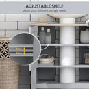 Grey Under Sink Storage Cabinet with Adjustable Shelf