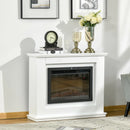 Black Electric Fireplace Heater with Remote Control and LED Flame Effect